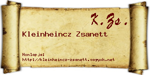 Kleinheincz Zsanett névjegykártya
